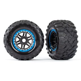 Traxxas Maxx komplett kerék-fekete-kék-1pár