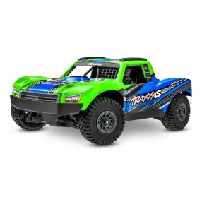   TRAXXAS MINI-Slash BL-2S 4x4 zöld 1/16 - akkumulátorral és töltővel