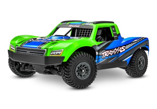 TRAXXAS MINI-Slash BL-2S 4x4 zöld 1/16 - akkumulátorral és töltővel