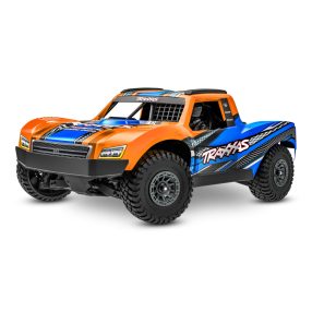   TRAXXAS MINI-Slash BL-2S 4x4 narancs 1/16 - akkumulátorral és töltővel