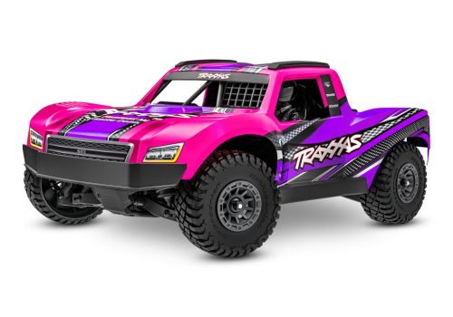 TRAXXAS MINI-Slash BL-2S 4x4 pink 1/16 - akkumulátorral és töltővel