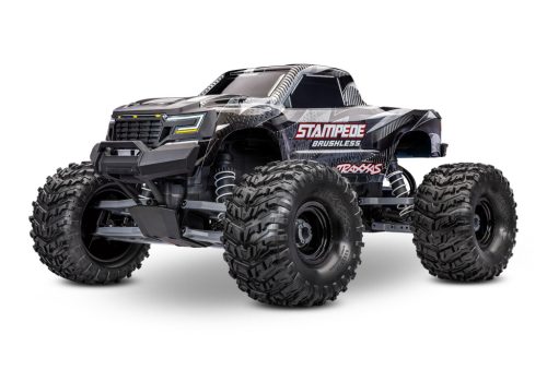 TRAXXAS Stampede 1/10 2WD Monster-Truck fekete VX3 Brushless - akkumulátorés töltő nélkül