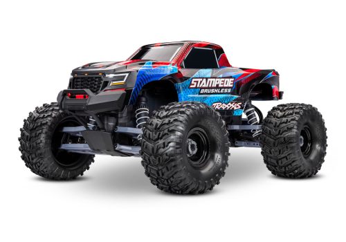 TRAXXAS Stampede 1/10 2WD Monster-Truck piros VX3 Brushless - akkumulátorés töltő nélkül