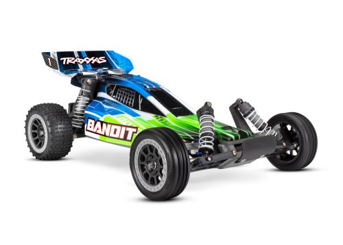 Traxxas Bandit kefés szettel zöld- akkumulátorral és USB C töltővel