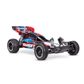   Traxxas Bandit kefés szettel piros- akkumulátorral és USB C töltővel