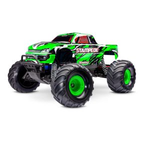 Traxxas Stampede X 2WD Zöld - akkuval és USB C töltővel
