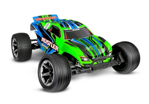 Traxxas Rustler 2WD TRT modell kefés motorral - zöld