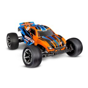 Traxxas Rustler 2WD TRT modell kefés motorral - narancs