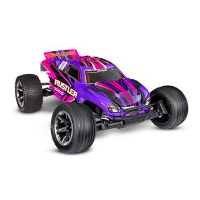 Traxxas Rustler 2WD TRT modell kefés motorral - pink