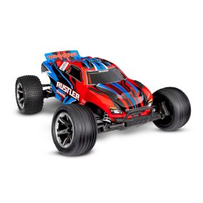 Traxxas Rustler 2WD TRT modell kefés motorral - piros