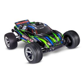   Traxxas Rustler 2WD BL-2S brushless - zöld- Akkumulátor és töltő nélkül!