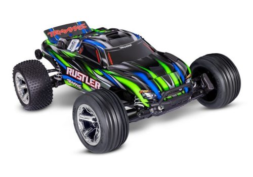 Traxxas Rustler 2WD BL-2S brushless - zöld- Akkumulátor és töltő nélkül!