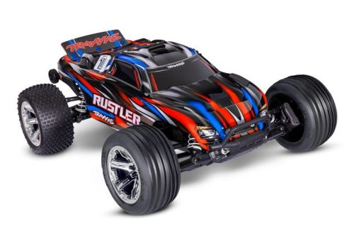 Traxxas Rustler 2WD BL-2S brushless - piros - Akkumulátor és töltő nélkül!