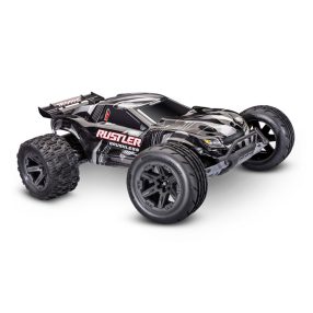   TRAXXAS Rustler 1/10 2WD Stadium-Truck fekete VX3 Brushless, HD - akkumulátor és töltő nélkül