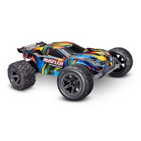   TRAXXAS Rustler 1/10 2WD Stadium-Truck sárga VX3 Brushless, HD - akkumulátor és töltő nélkül