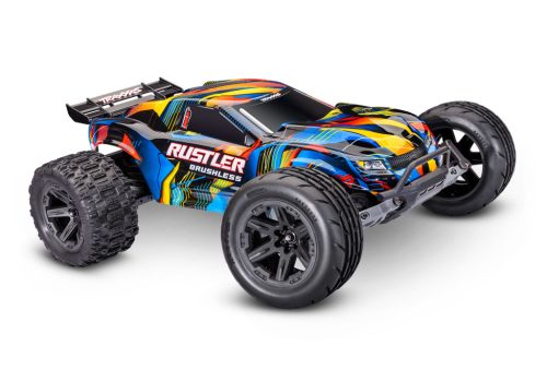 TRAXXAS Rustler 1/10 2WD Stadium-Truck sárga VX3 Brushless, HD - akkumulátor és töltő nélkül
