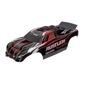 Traxxas Rustler  festett karosszéria-piros-fekete