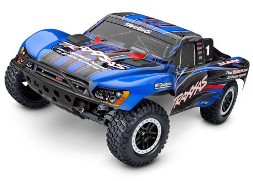 TRAXXAS SLASH 1/10 2WD SHORT-COURSE TRUCK -KÉK- BL-2S BRUSHLESS