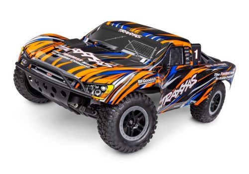 Traxxas Slash 2WD BL-2S Brushless narancs - akkumulátor töltő nélkül