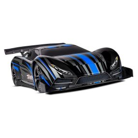 Traxxas XO-1 Supercar Menetstabilizálóval-kék