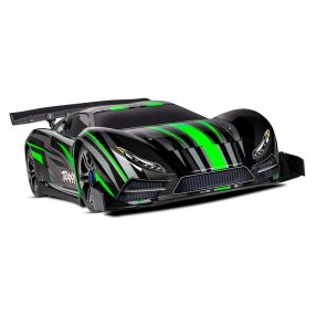 Traxxas XO-1 Supercar Menetstabilizálóval-zöld