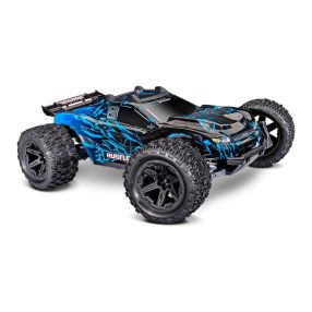   TRAXXAS Rustler 1/10 4x4 Stadium-Truck kék RTR VX3 Brushless - akkumulátor és töltő nélkül