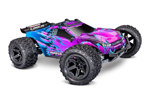 TRAXXAS Rustler 1/10 4x4 Stadium-Truck lila RTR VX3 Brushless - akkumulátor és töltő nélkül