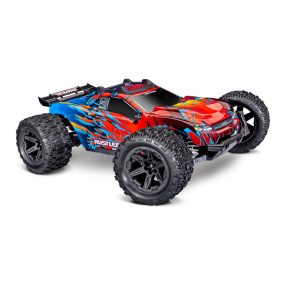  TRAXXAS Rustler 1/10 4x4 Stadium-Truck piros RTR VX3 Brushless - akkumulátor és töltő nélkül