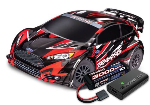 TRAXXAS FORD FIESTA ST 4X4 1/10 RALLY RTR BL-2S BRUSHLESS-PIROS /Ajándék akku+töltő/