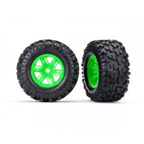 X-Maxx komplett kerék 1pár - zöld