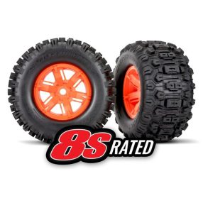 Traxxas X Maxx Sledgehammer komplett kerék - 1pár narancs