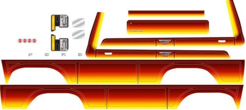 Traxxas Ford Bronco 1979 matrica készlet- sunset