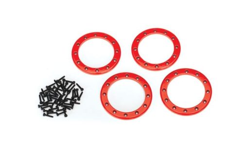 Beadlock gyűrű  2.2 Aluminium piros színben-4db csavarokkal