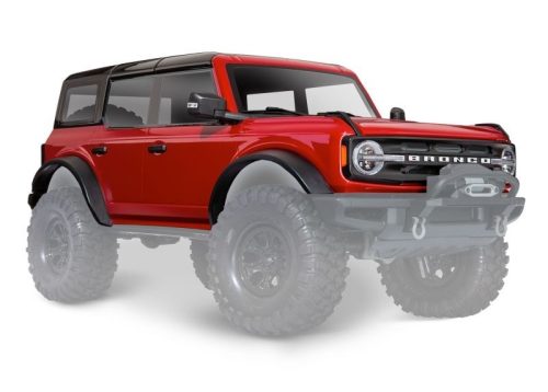 Traxxas 2021 Ford Bronco karosszéria festett komplett-piros