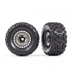 Traxxas Sledge komplett kerék-1pár-szürke