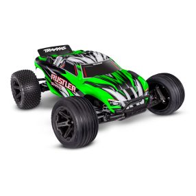  Traxxas Rustler 2WD TRT modell kefés motorral - zöld - akkumulátorral és töltővel